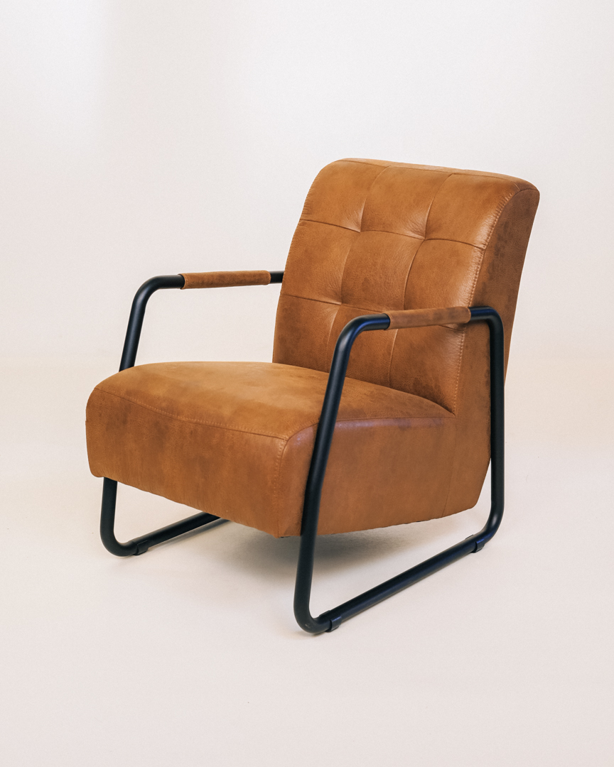 Industrial Style Sessel Mario, cognac - sofort lieferbar | Sessel | Industrial Style | Vintage, Art Deco | Möbel