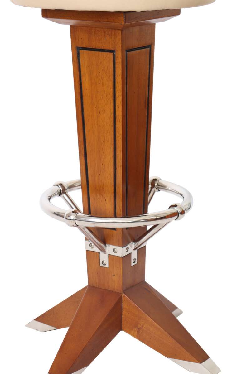 Beiger Nautic Barhocker | Art Deco Barmöbel | Art Deco Möbel | Art-Deco