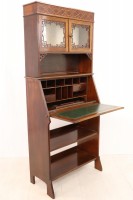 Antiker Sekretär mit feinen Schnitzarbeiten, Mahagoni Antiker Sekretär mit feinen Schnitzarbeiten, Mahagoni