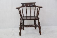 Schöner original antiker Massivholz Ulme Stuhl Captains Chair England