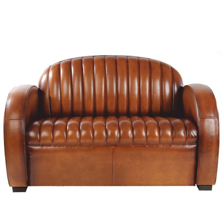 Art Deco Ledersofa