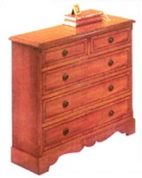 Five drawer hall chest  in Mahagoni oder Eibe Five drawer hall chest  in Mahagoni oder Eibe